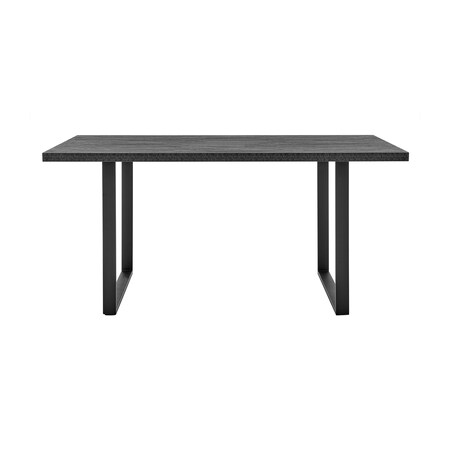 Armen Living Fenton Dining Table with Charcoal Top and Black Base LCFEDIBLCH